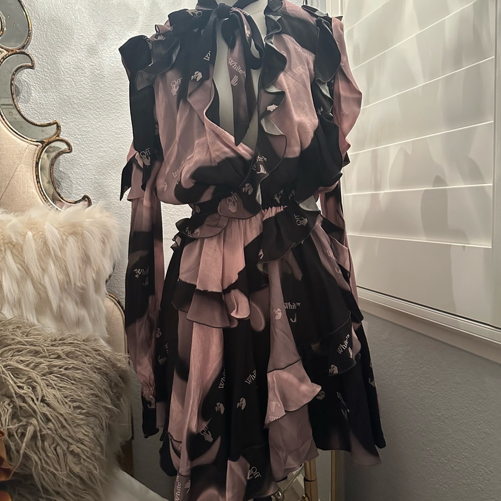 OFF-WHITE RUFFLE DRESS NWT